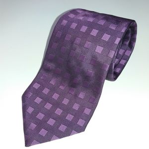 Turnbull & Asser Purple Silk Jacquard Tie
